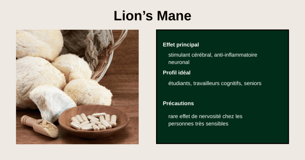 bénéfices du Lion’s Mane