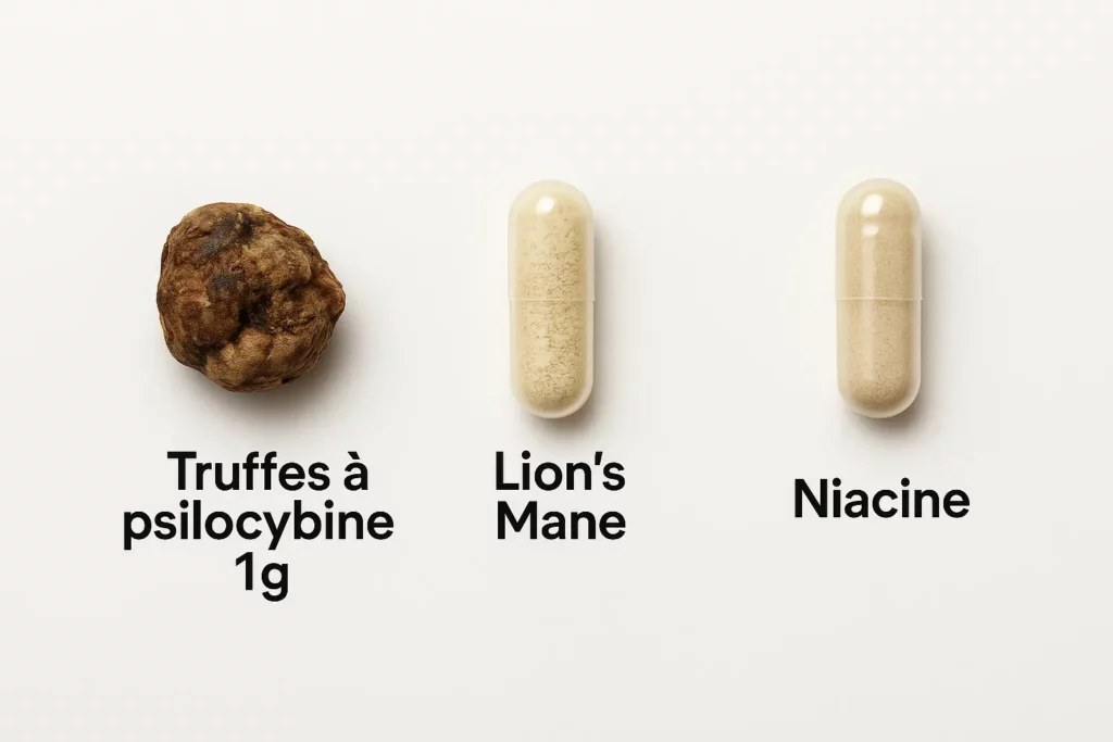 Protocole Stamets Stack - Psilocybine, Lion's Mane et niacine pour neuroplasticité optimale